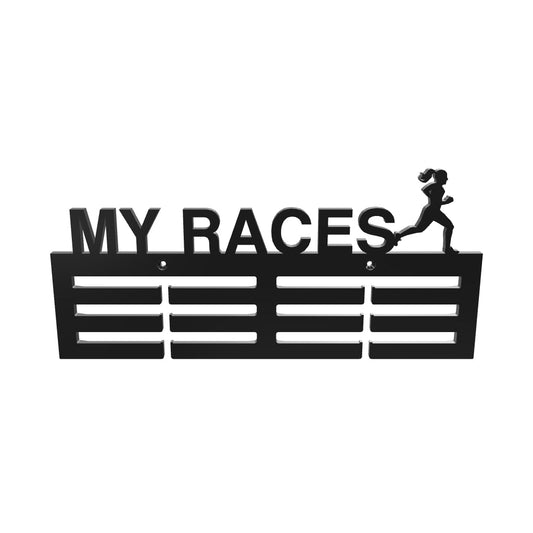 MY RACES Woman Medals Hanger 14"